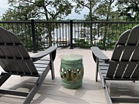 <b>TimberTech Azek Harvest Slate Gray deck boards with Black Ultralox Aluminum Railing</b>